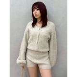 ホワイト | bijouシャギーニットロンパース | EVRIS