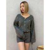 グレー | bijouシャギーニットロンパース | EVRIS