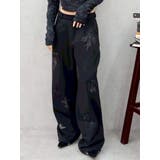 ブラック | グラフィックプリントスウェットパンツ | EVRIS