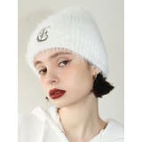 ホワイト | ワンポイントシャギーニットキャップ | EVRIS
