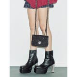 グリッターチャンキーヒールショートブーツ | EVRIS | 詳細画像8 