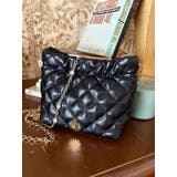 ブラック | キルティングビジューチェーンミニBAG | EVRIS