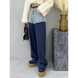 ネイビー | ドッキングスウェットデニムパンツ【セットアップ着用可能】 | EVRIS