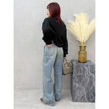 リベットペインターワイドデニムパンツ | EVRIS | 詳細画像11