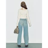 リベットペインターワイドデニムパンツ | EVRIS | 詳細画像5