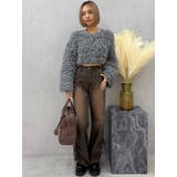 サイドギャザーリボンセミワイドデニムパンツ | EVRIS | 詳細画像12