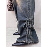 サイドギャザーリボンセミワイドデニムパンツ | EVRIS | 詳細画像16