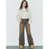 サイドギャザーリボンセミワイドデニムパンツ | EVRIS | 詳細画像2