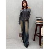 サイドギャザーリボンセミワイドデニムパンツ | EVRIS | 詳細画像20