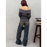 サイドギャザーリボンセミワイドデニムパンツ | EVRIS | 詳細画像22