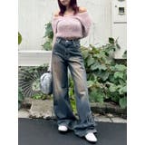 サイドギャザーリボンセミワイドデニムパンツ | EVRIS | 詳細画像24