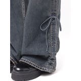 サイドギャザーリボンセミワイドデニムパンツ | EVRIS | 詳細画像35