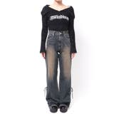 サイドギャザーリボンセミワイドデニムパンツ | EVRIS | 詳細画像37