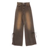 サイドギャザーリボンセミワイドデニムパンツ | EVRIS | 詳細画像40