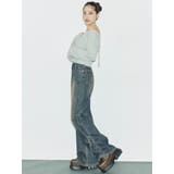 サイドギャザーリボンセミワイドデニムパンツ | EVRIS | 詳細画像8