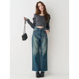 bijouワイドデニムパンツ | EVRIS | 詳細画像13 