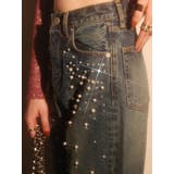 bijouワイドデニムパンツ | EVRIS | 詳細画像3 