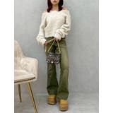 カラーヴィンテージライクストレッチフレアデニムパンツ | EVRIS | 詳細画像14