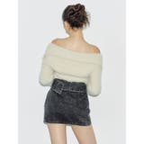 ラメロゴシャギーオフショルニットトップス | EVRIS | 詳細画像14 