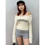 ラメロゴシャギーオフショルニットトップス | EVRIS | 詳細画像29 