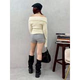 ラメロゴシャギーオフショルニットトップス | EVRIS | 詳細画像34 