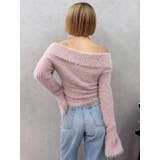 ラメロゴシャギーオフショルニットトップス | EVRIS | 詳細画像38 