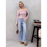 ラメロゴシャギーオフショルニットトップス | EVRIS | 詳細画像41 