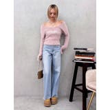 ラメロゴシャギーオフショルニットトップス | EVRIS | 詳細画像42 