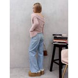 ラメロゴシャギーオフショルニットトップス | EVRIS | 詳細画像43 