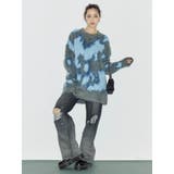 アニマルシャギーオーバーサイズニットトップス | EVRIS | 詳細画像10 