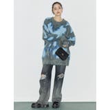 アニマルシャギーオーバーサイズニットトップス | EVRIS | 詳細画像9 