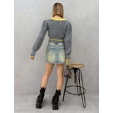 メランジバイカラーショートニットトップス | EVRIS | 詳細画像10 