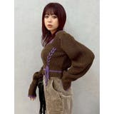 メランジバイカラーショートニットトップス | EVRIS | 詳細画像15 