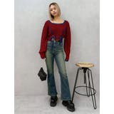 メランジバイカラーショートニットトップス | EVRIS | 詳細画像24 