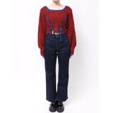 メランジバイカラーショートニットトップス | EVRIS | 詳細画像32 