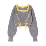 メランジバイカラーショートニットトップス | EVRIS | 詳細画像36 