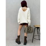 ワンポイントバックオープンニットトップス | EVRIS | 詳細画像25 