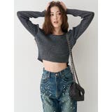 オープンアームラメチャームニットトップス | EVRIS | 詳細画像16 