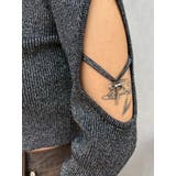 オープンアームラメチャームニットトップス | EVRIS | 詳細画像19 