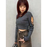 オープンアームラメチャームニットトップス | EVRIS | 詳細画像21 