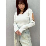 オープンアームラメチャームニットトップス | EVRIS | 詳細画像28 