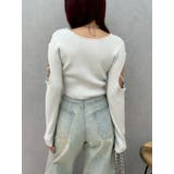 オープンアームラメチャームニットトップス | EVRIS | 詳細画像30 