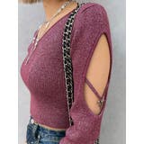 オープンアームラメチャームニットトップス | EVRIS | 詳細画像34 