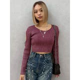 オープンアームラメチャームニットトップス | EVRIS | 詳細画像35 