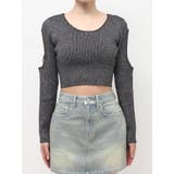 オープンアームラメチャームニットトップス | EVRIS | 詳細画像40 