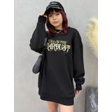 ブラック | STARDUSTラインストーンBIGスウェットトップス | EVRIS