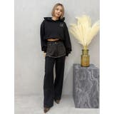 デニムワンポイントバルーンショートフーディ【セットアップ着用可能】 | EVRIS | 詳細画像31 