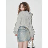 デニムワンポイントバルーンショートフーディ【セットアップ着用可能】 | EVRIS | 詳細画像4 