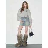 デニムワンポイントバルーンショートフーディ【セットアップ着用可能】 | EVRIS | 詳細画像7 