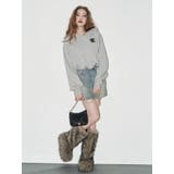 デニムワンポイントバルーンショートフーディ【セットアップ着用可能】 | EVRIS | 詳細画像8 